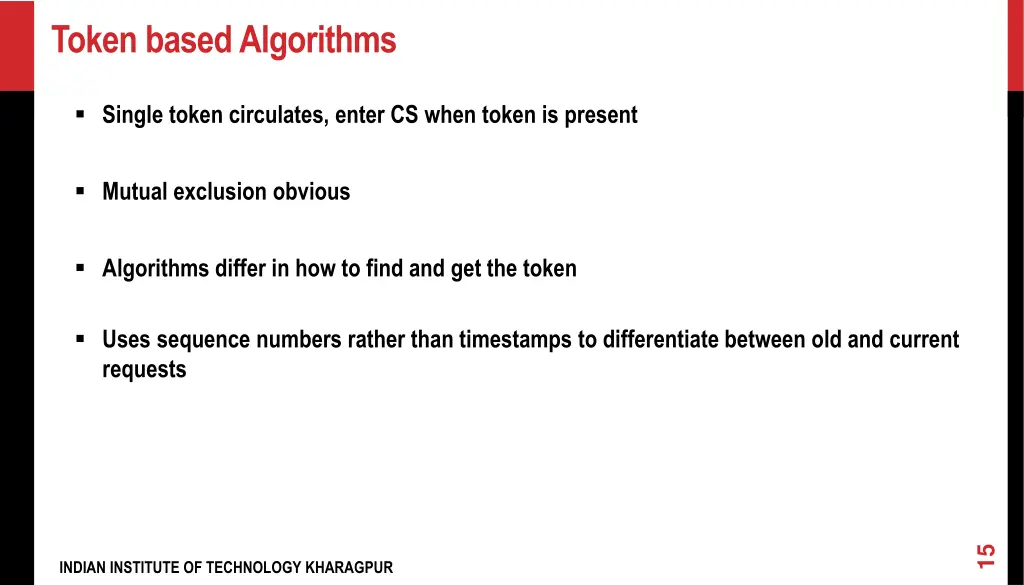 token based algorithms