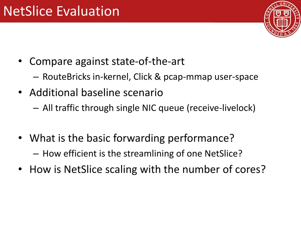 netslice evaluation