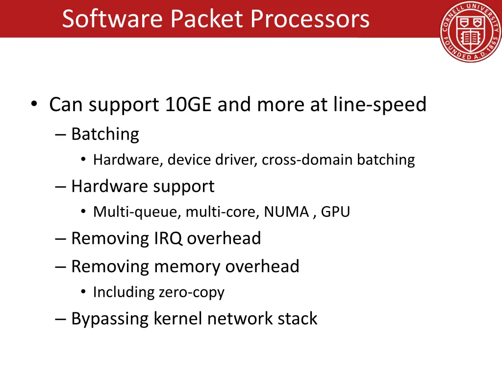software packet processors 1