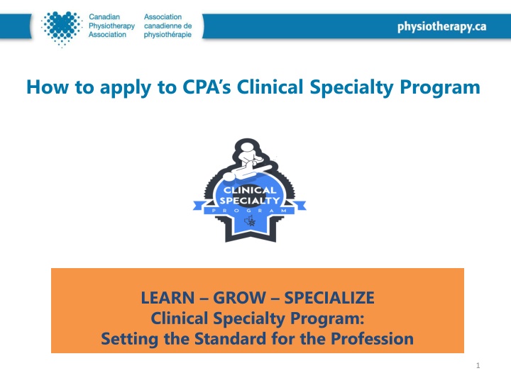 how to apply to cpa s clinical specialty program