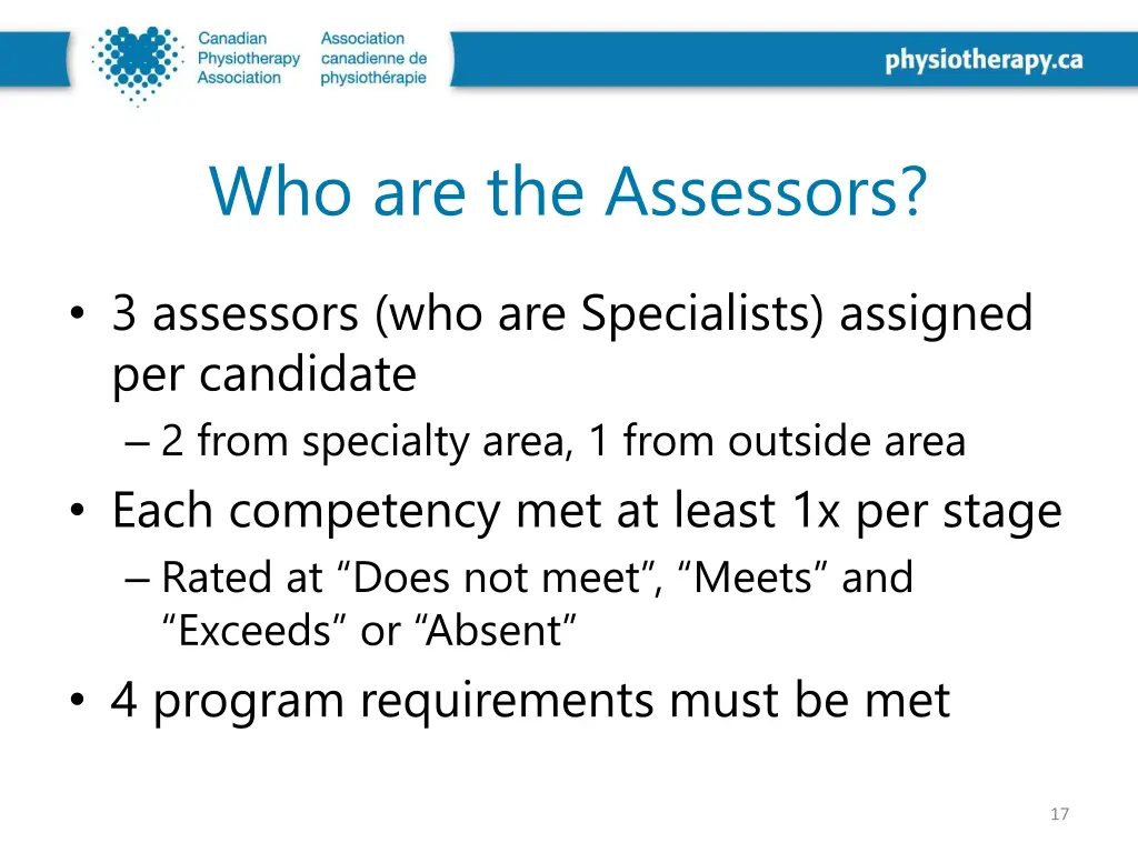 who are the assessors