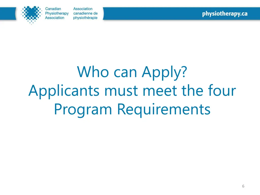 who can apply applicants must meet the four