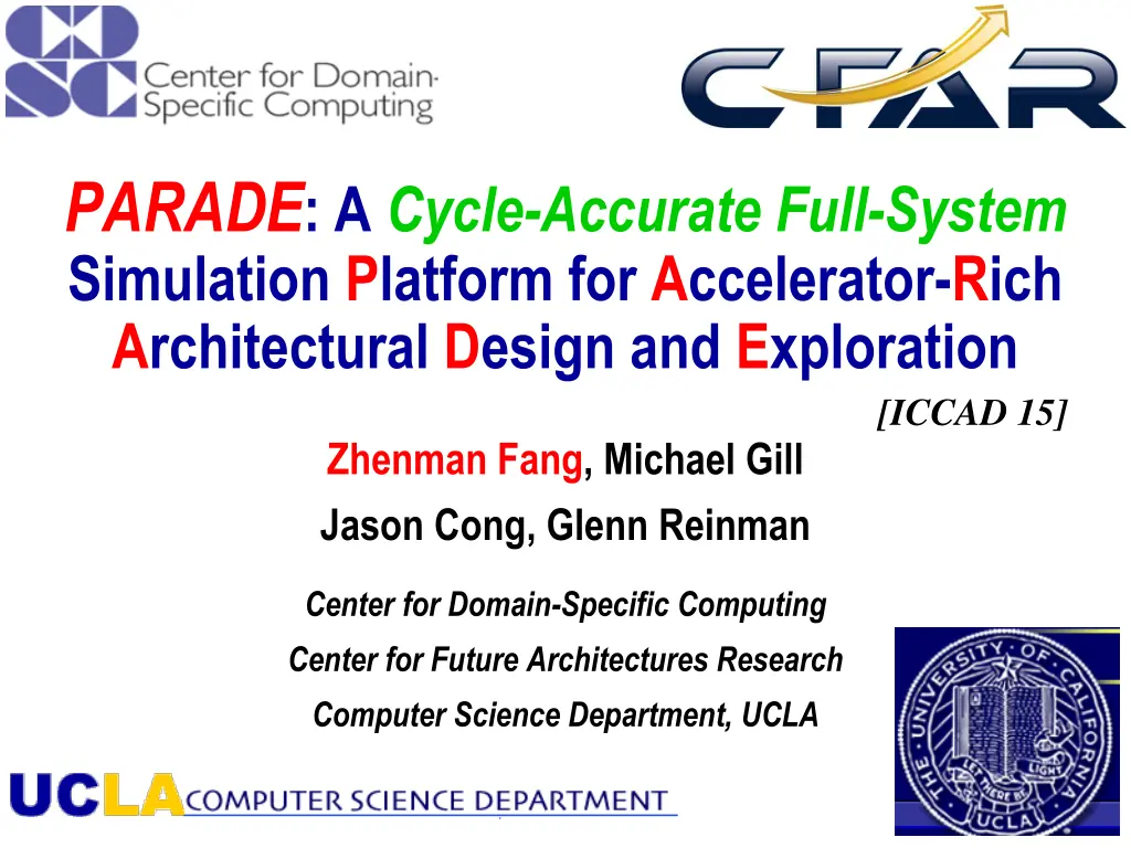parade a cycle accurate full system simulation