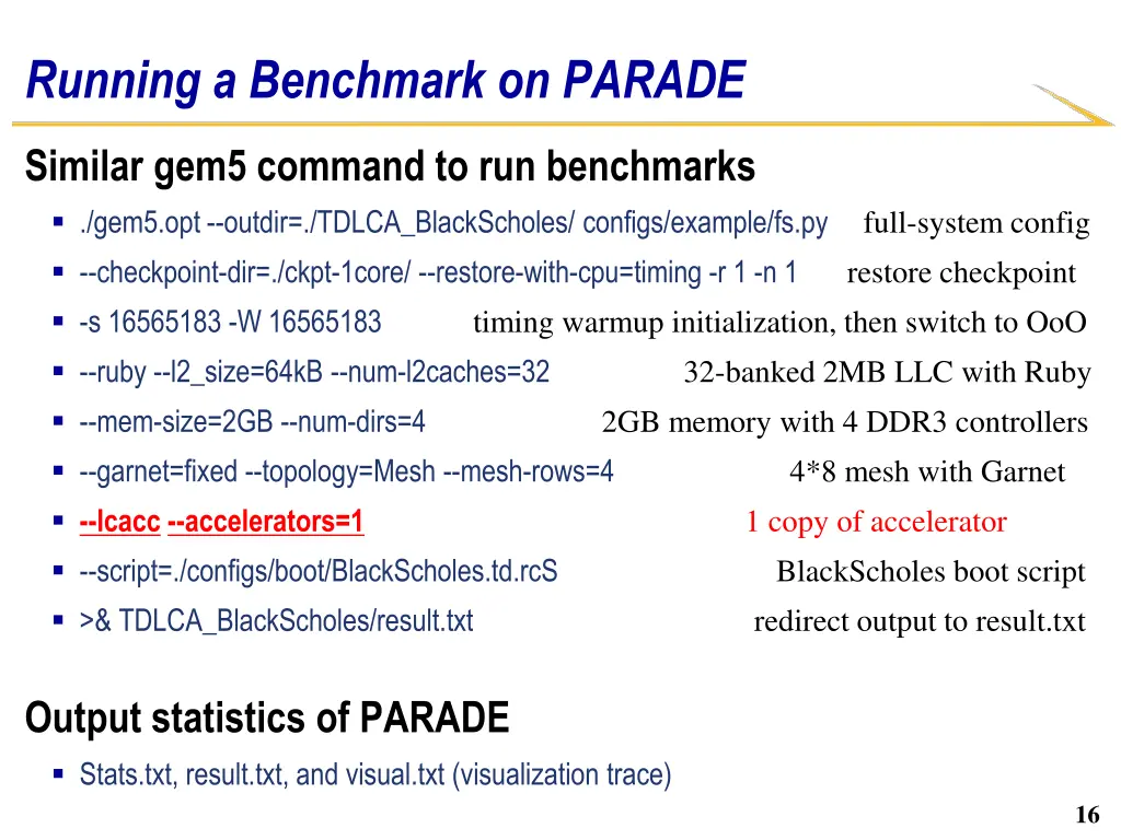 running a benchmark on parade