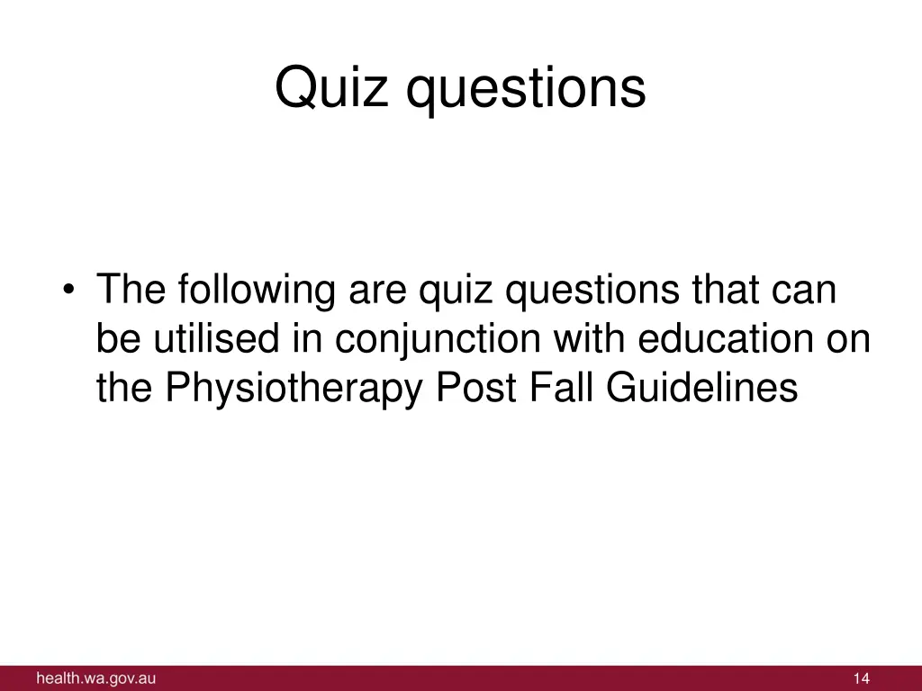 quiz questions