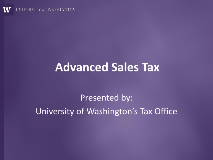 advanced sales tax
