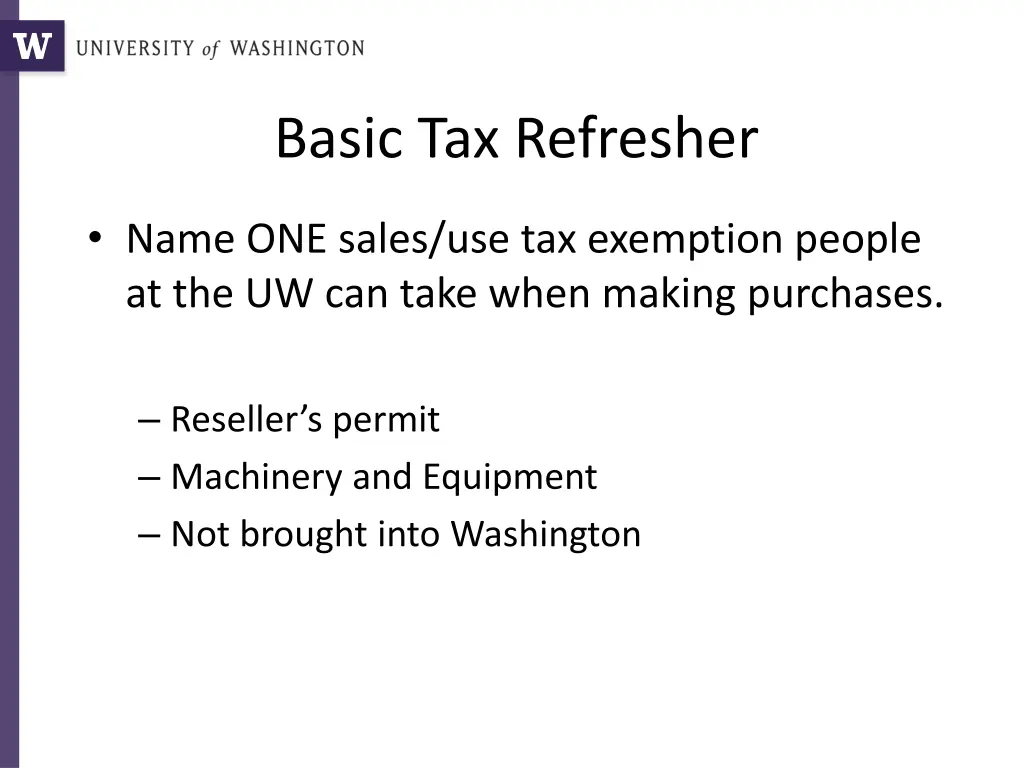 basic tax refresher 2