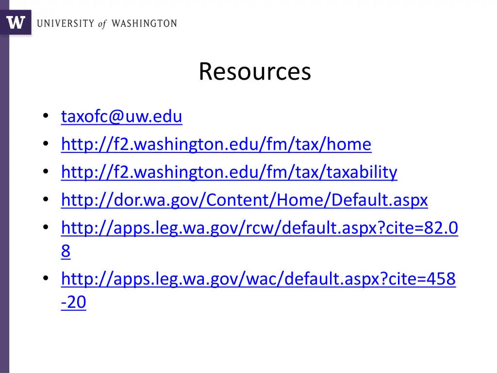 resources