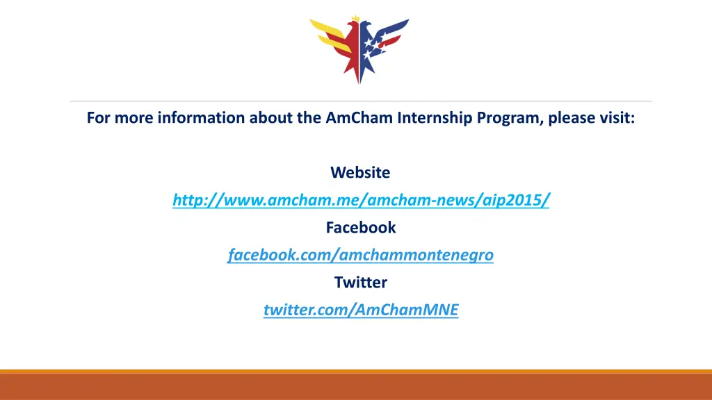 for more information about the amcham internship