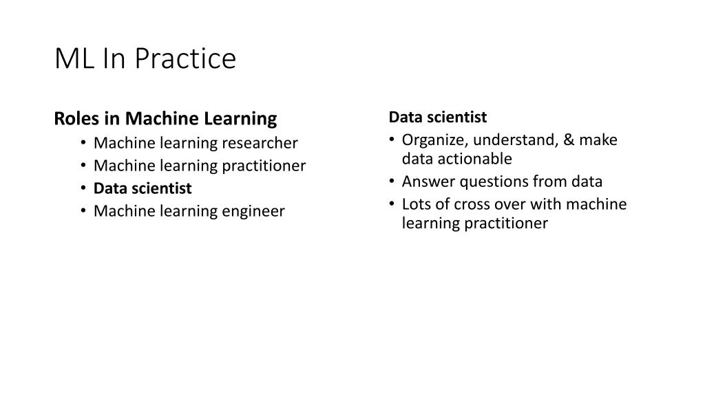 ml in practice 2