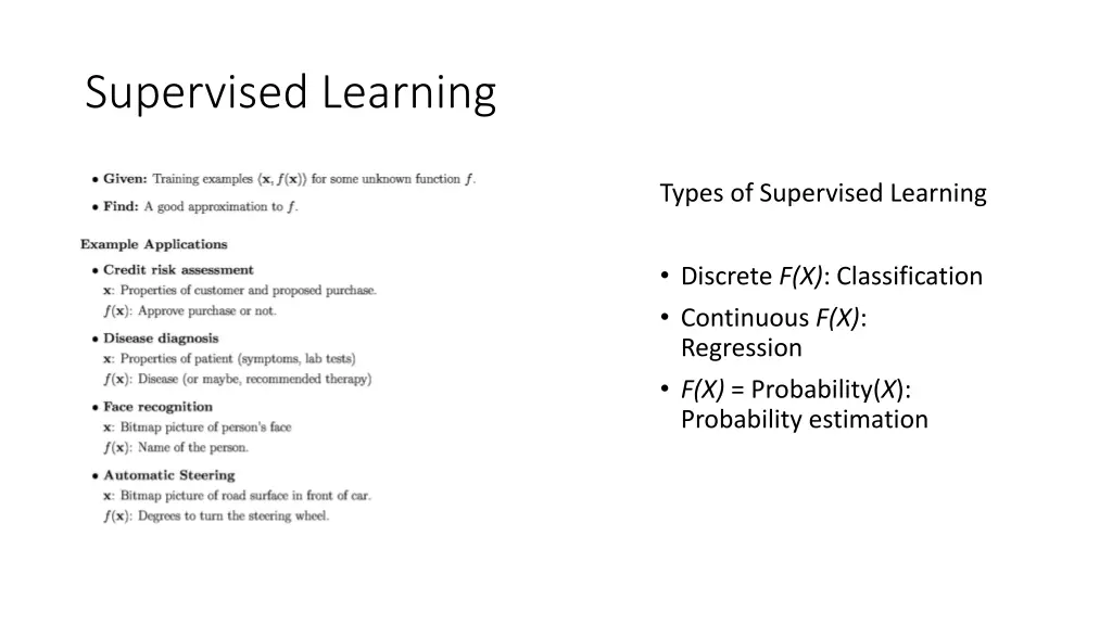 supervised learning