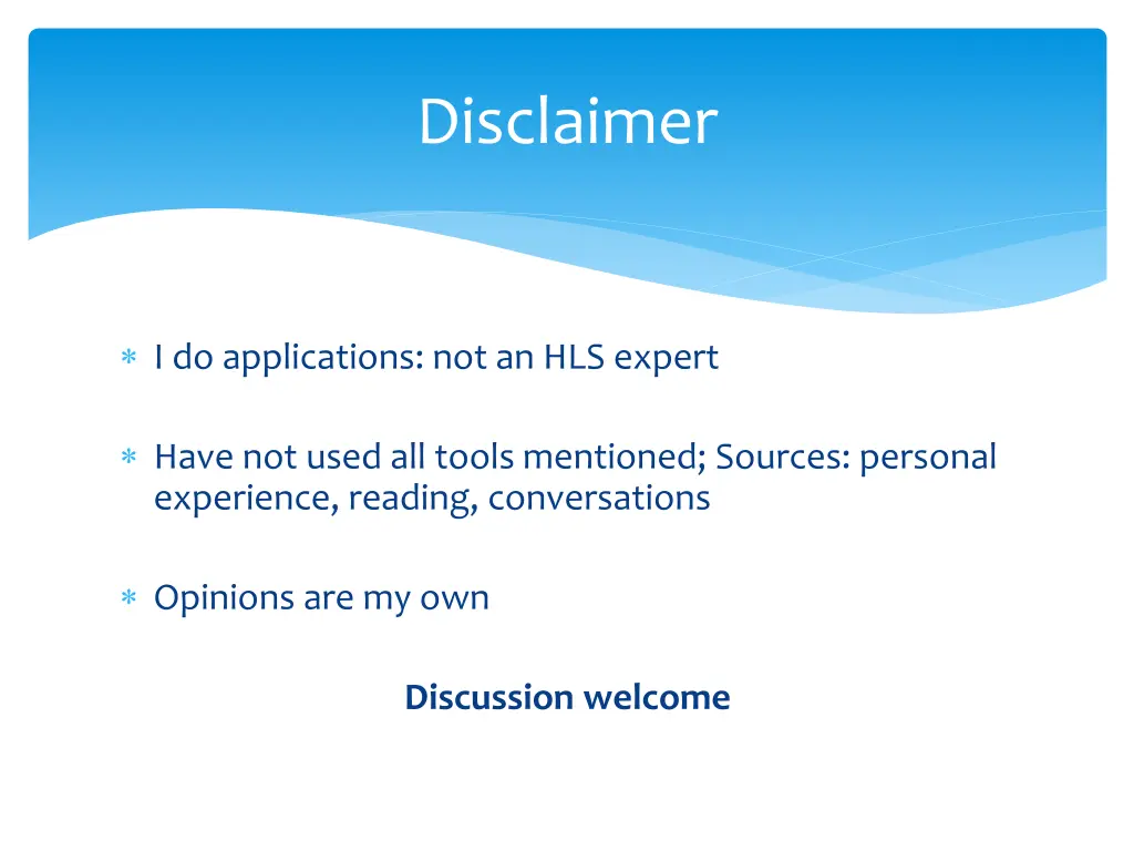 disclaimer