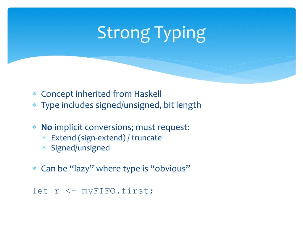 strong typing