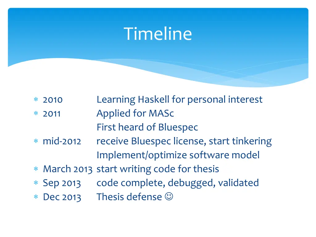timeline