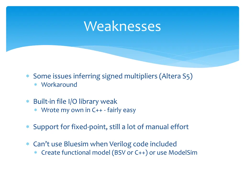 weaknesses