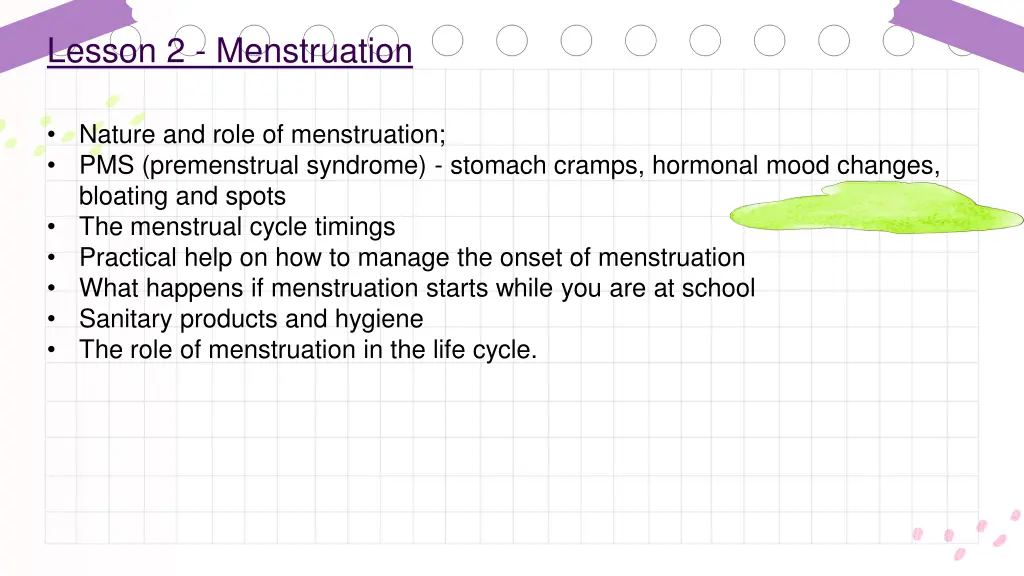 lesson 2 menstruation