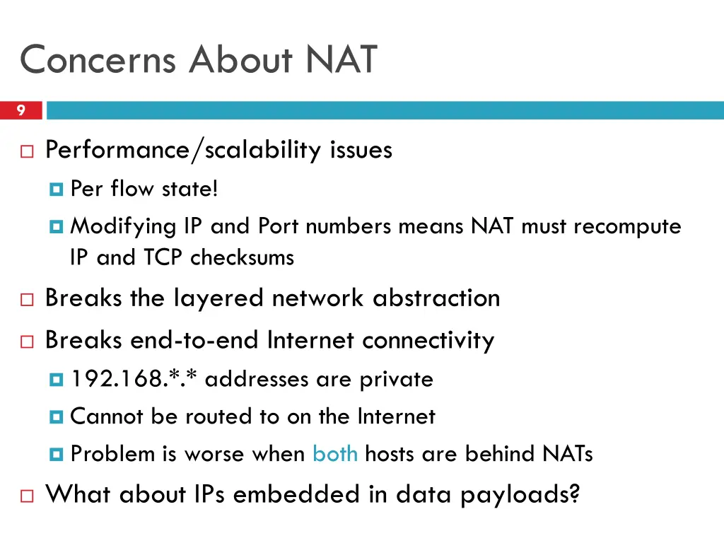 concerns about nat