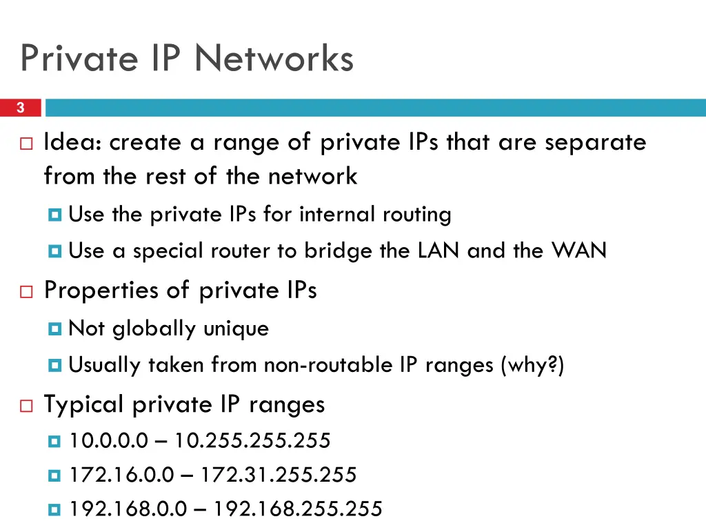private ip networks