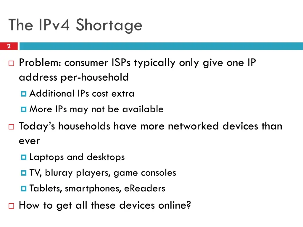 the ipv4 shortage