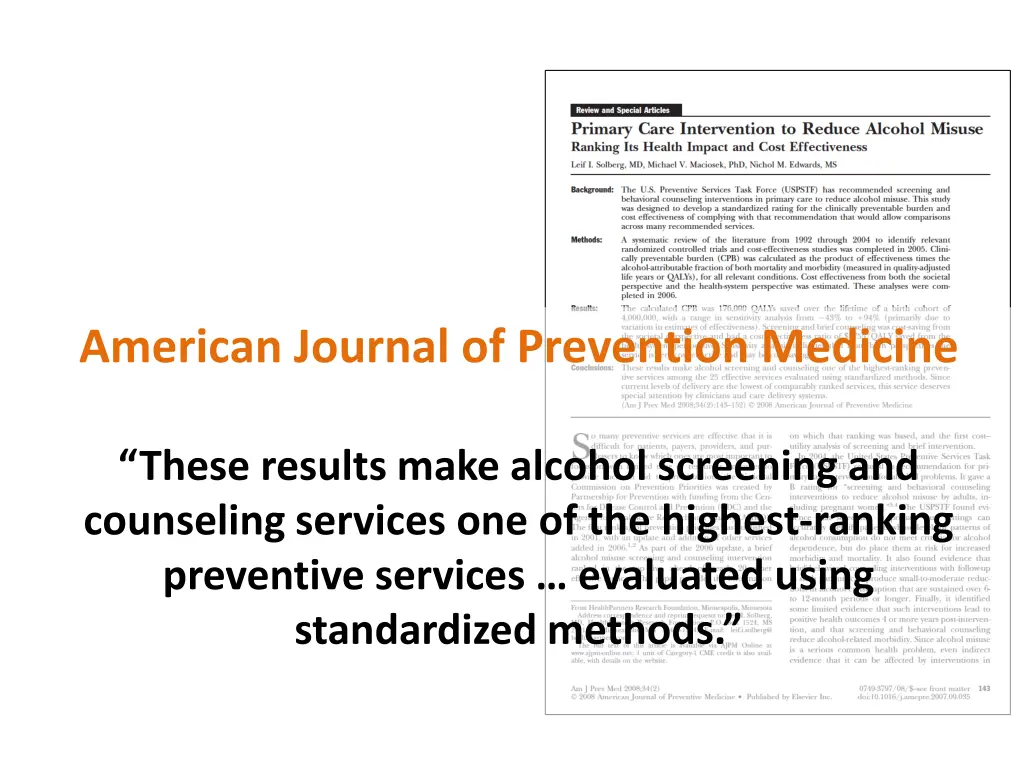 american journal of prevention medicine