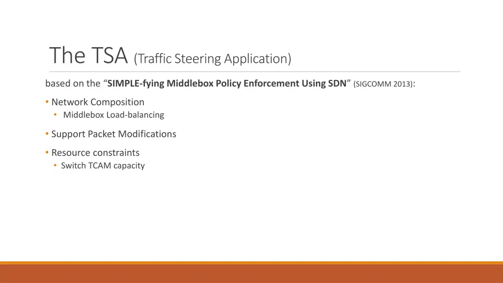 the tsa traffic steering application