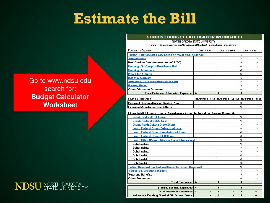 estimate the bill