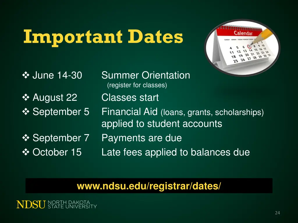 important dates