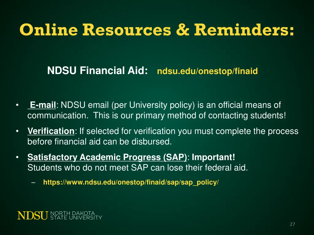 online resources reminders