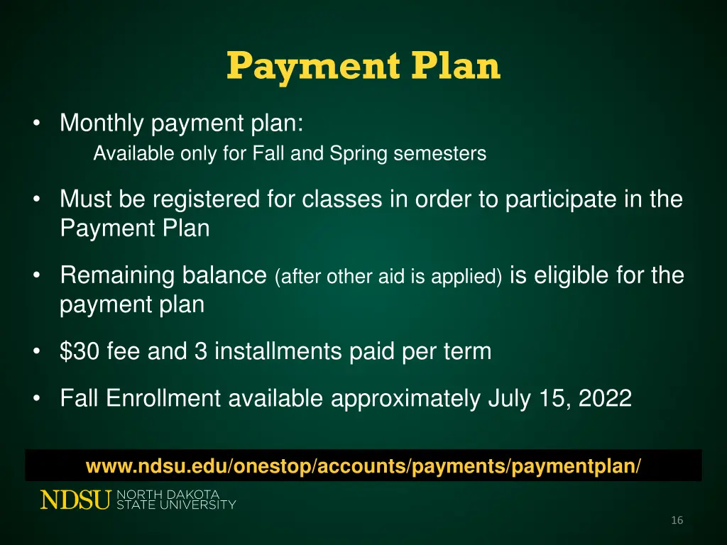 payment plan