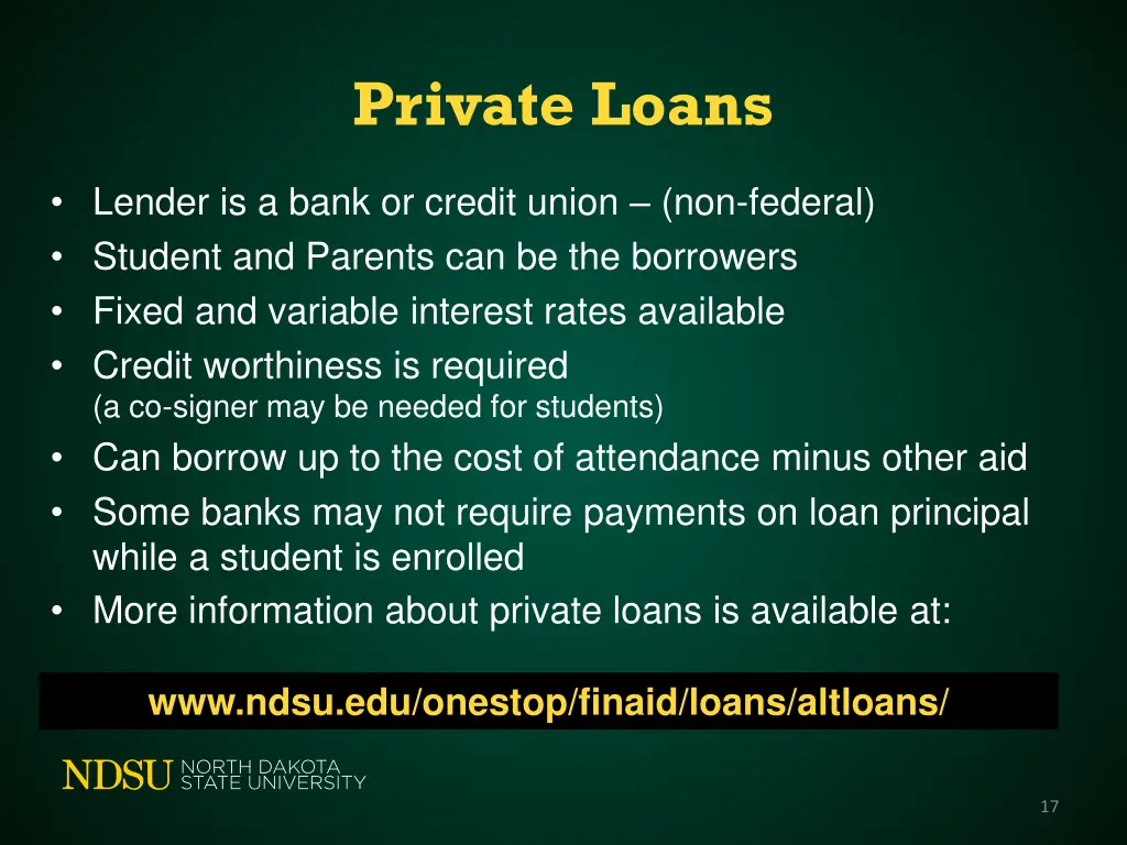 private loans