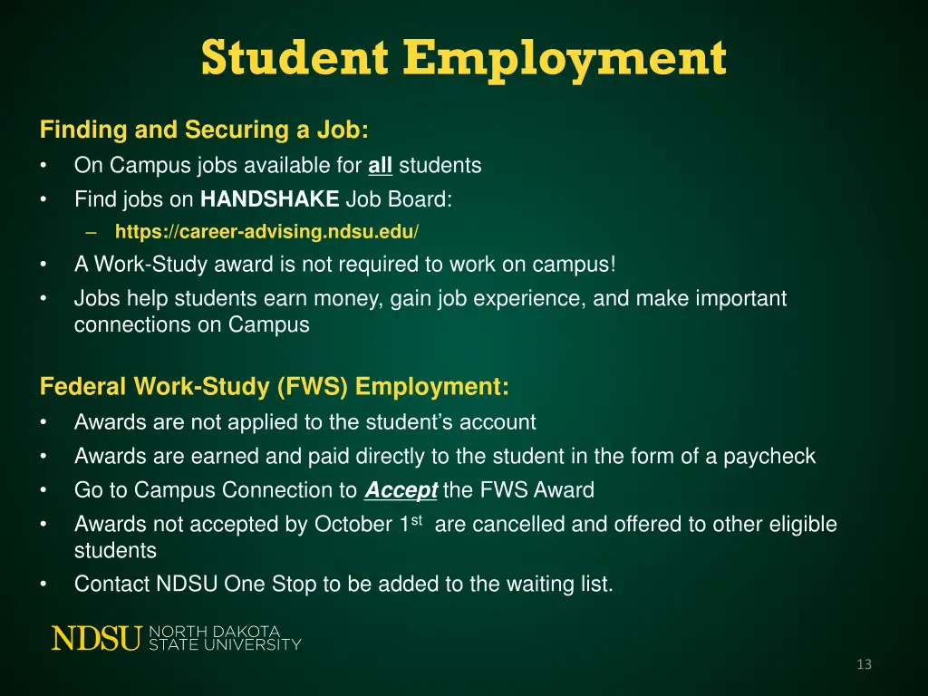 student employment