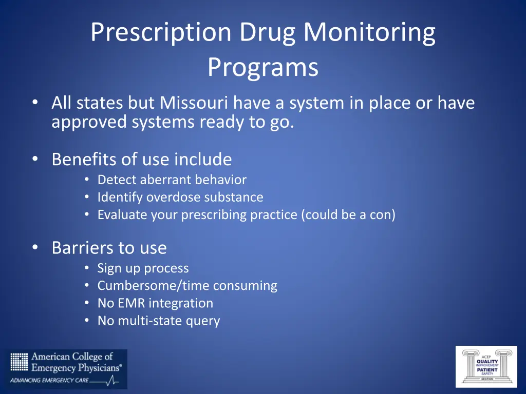 prescription drug monitoring programs all states