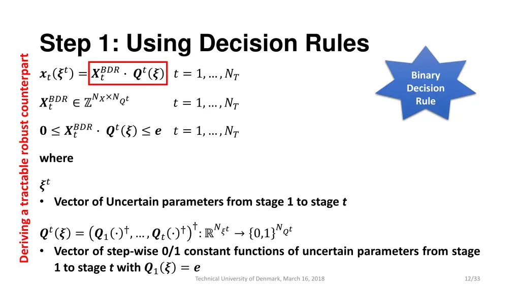 step 1 using decision rules 1