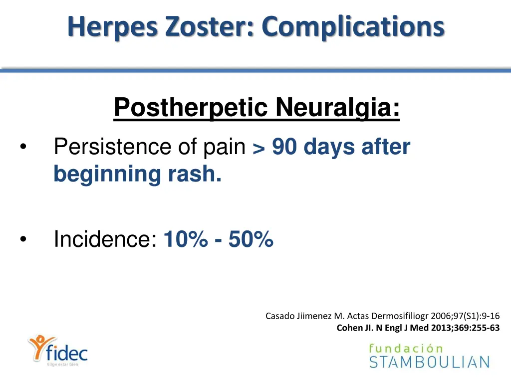 herpes zoster complications