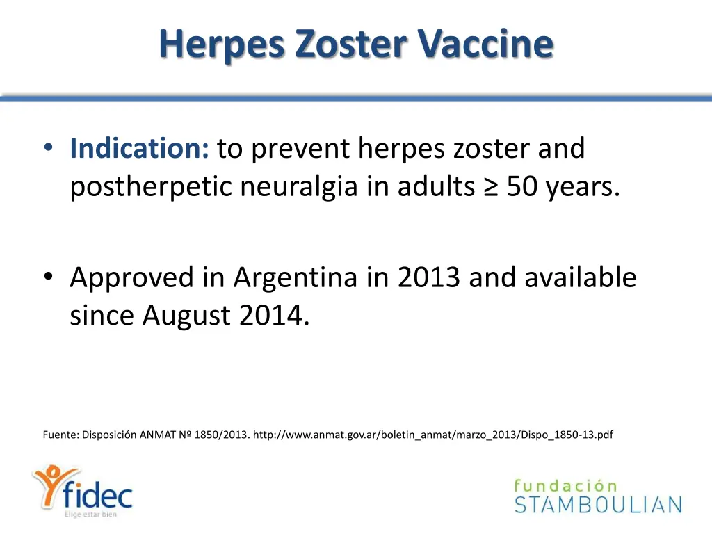 herpes zoster vaccine