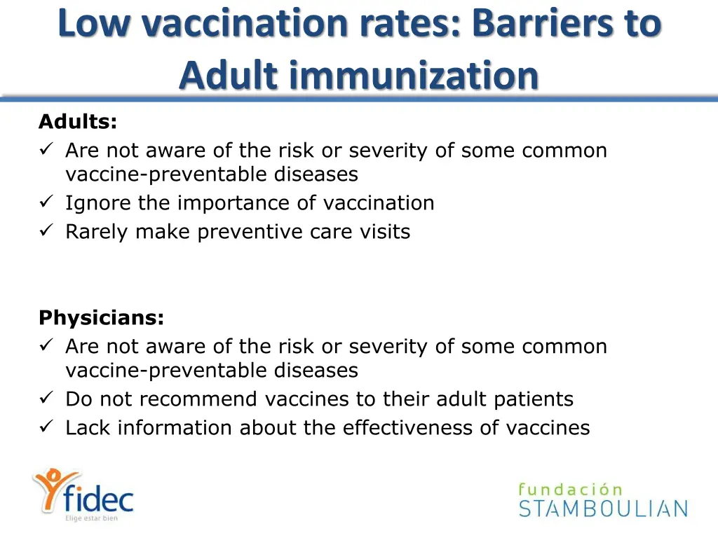 low vaccination rates barriers to adult