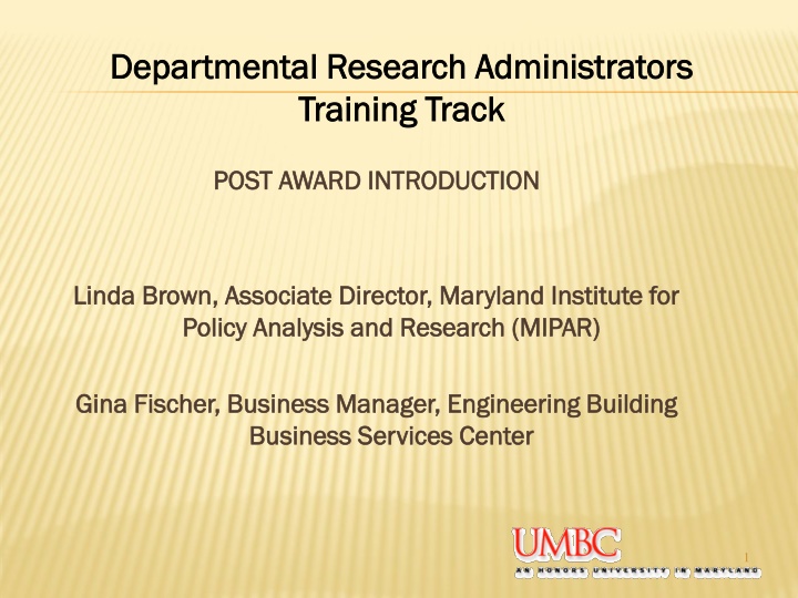 departmental research administrators departmental