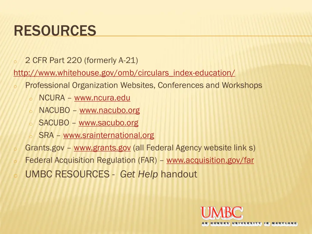 resources
