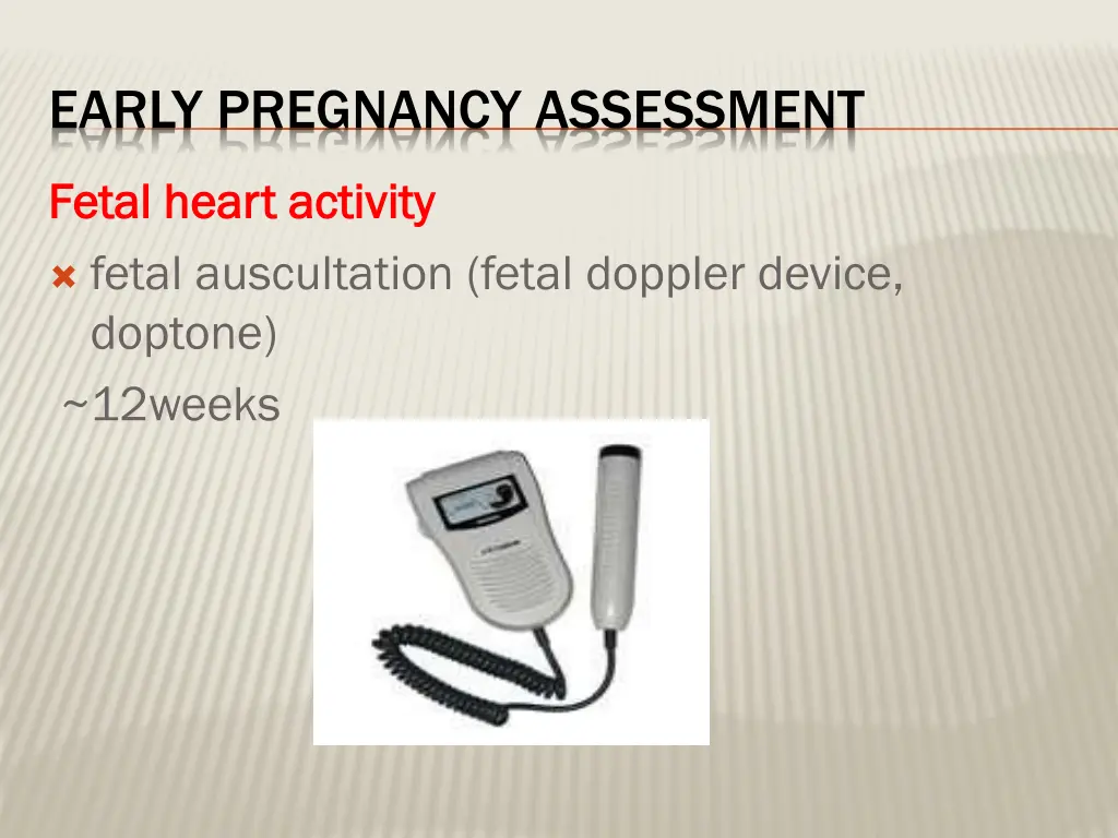 early pregnancy assessment