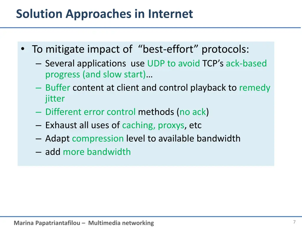 solution approaches in internet