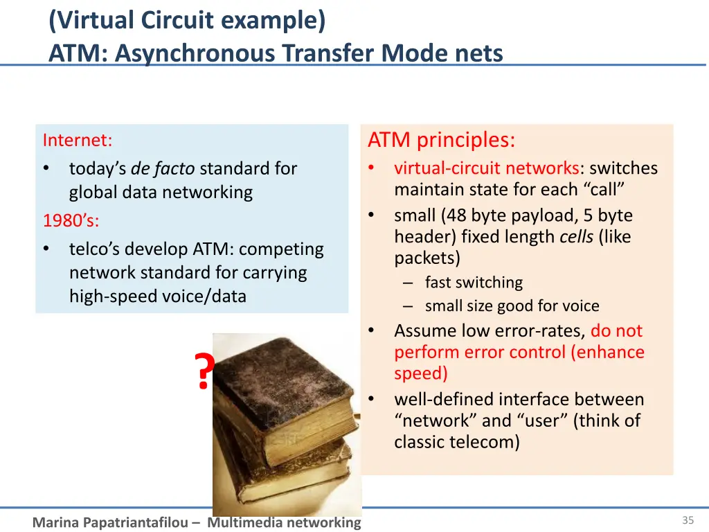 virtual circuit example atm asynchronous transfer