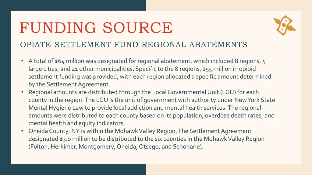 funding source opiate settlement fund regional
