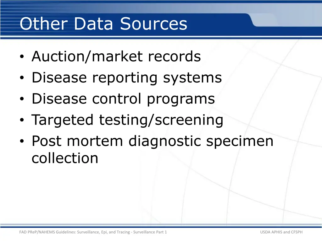other data sources