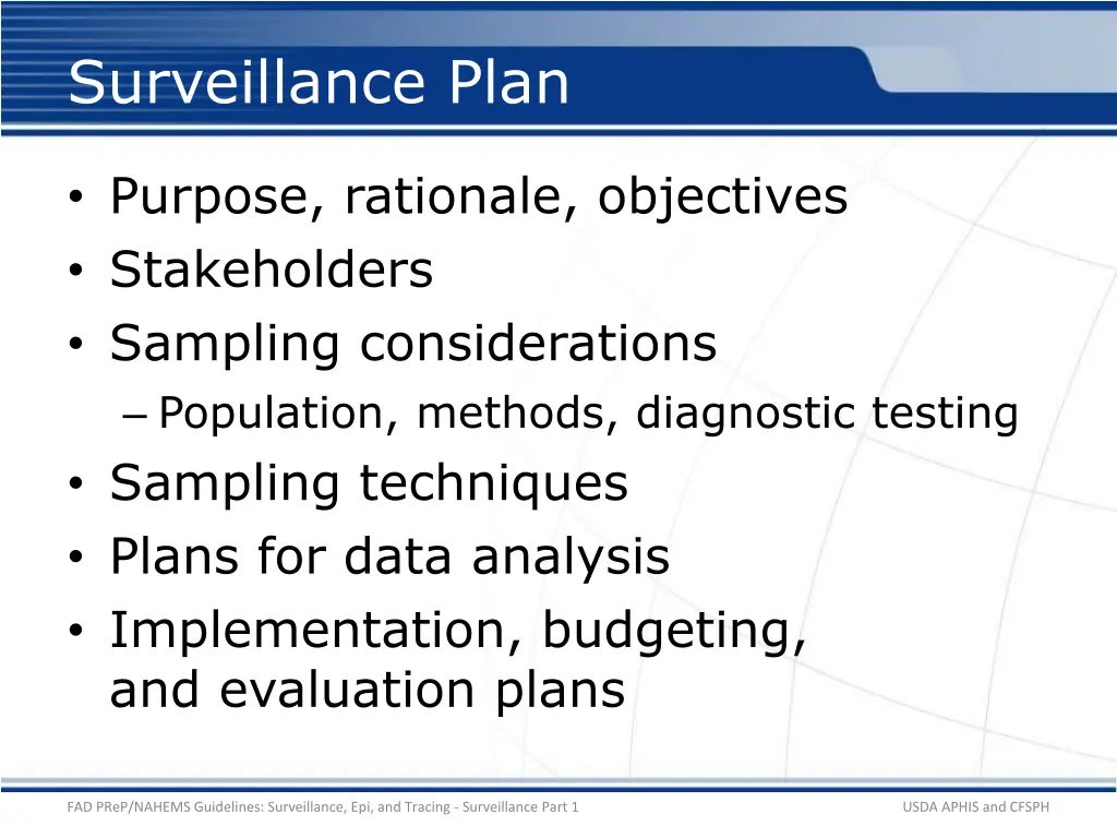 surveillance plan