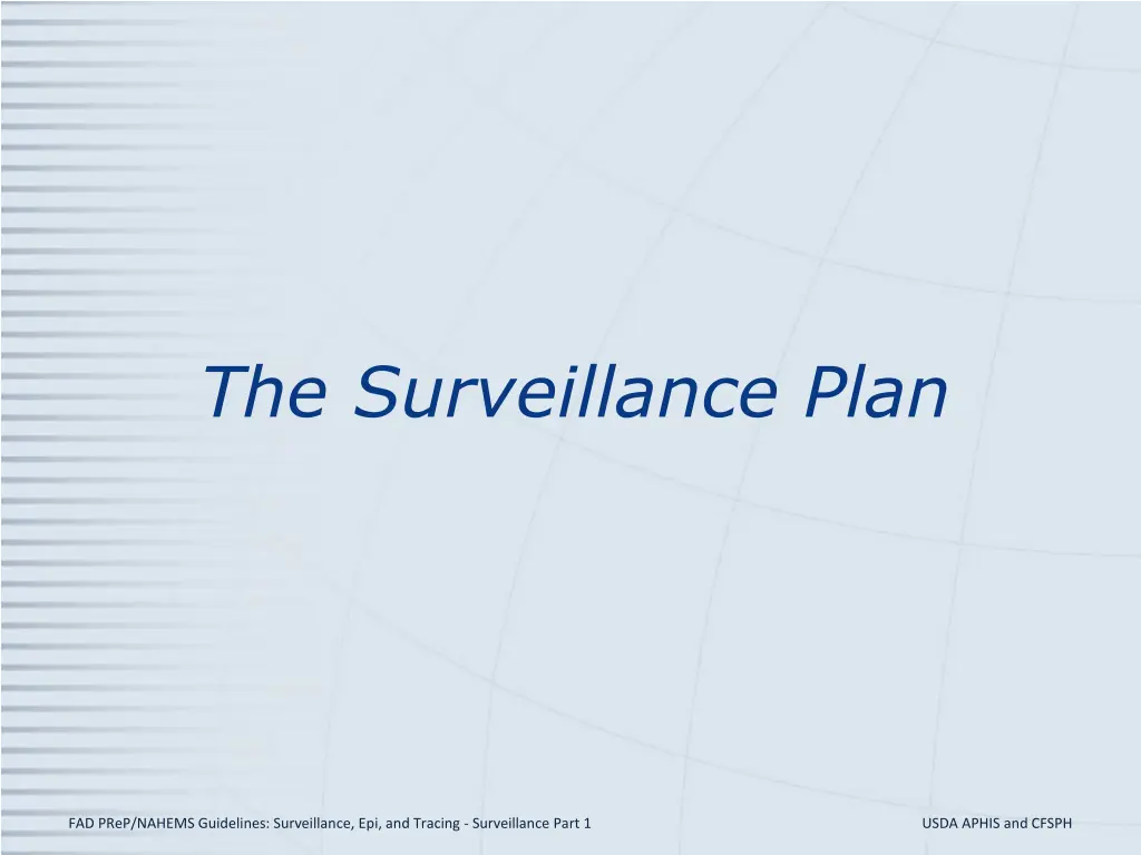 the surveillance plan