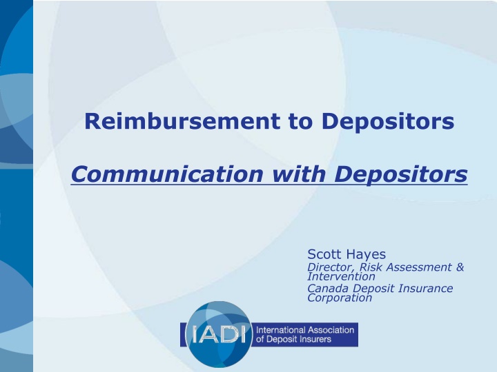 reimbursement to depositors