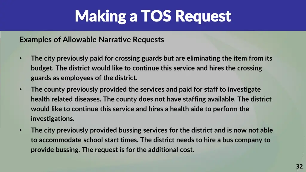 making a tos request making a tos request 2