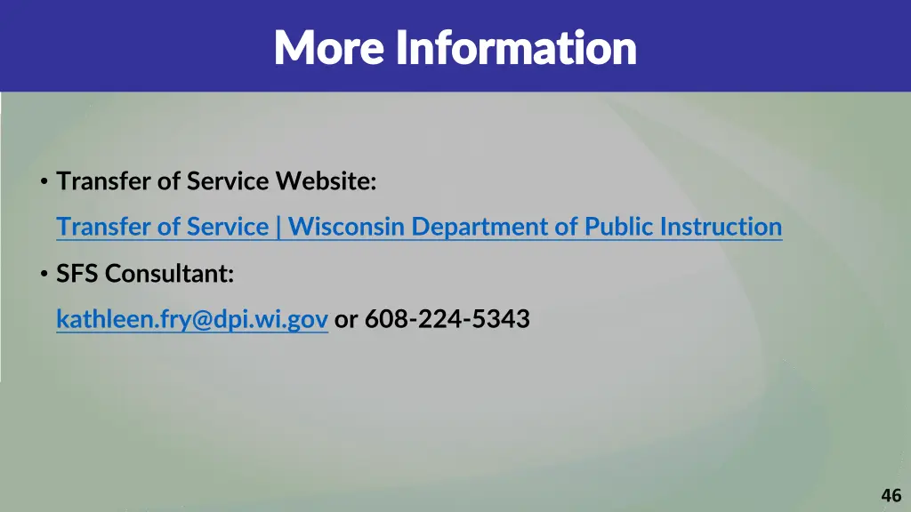 more information more information