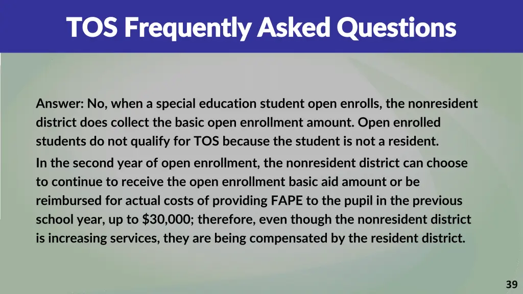 tos frequently asked questions tos frequently 5