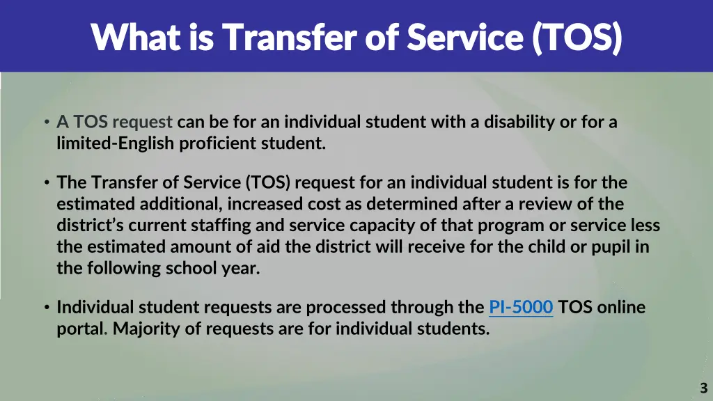 what is transfer of service tos what is transfer 1